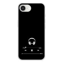 Чехол с картинками на черном фоне для iPhone 16е – Плеер