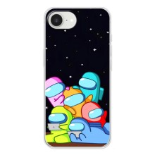 Чехол Амонг Ас для iPhone 16е (AlphaPrint) (Скины в космосе)