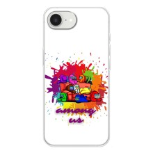 Чехол Амонг Ас для iPhone 16е (AlphaPrint) (Яркий АмонгАс)