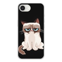 Чехол с принтом для iPhone 16е (AlphaPrint) Модные коты (Грустный кот)