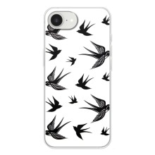 Чехол с птицами на iPhone 16е (VPrint) (Ласточки)