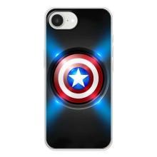 Чехол с Щитом Капитана Америки на iPhone 16е – Яркий Щит Капитана