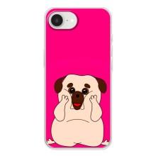 Чохол (ТПУ) Милі песики для iPhone 16е (Веселий Мопсік)