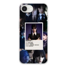 Чехлы Венсдей на iPhone 16е Уэнсдей (AlphaPrint) (коллаж Уэнздей)