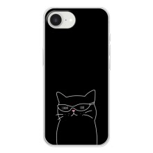 Чехол с рисунком кот на iPhone 16е (Равнодушный кот)