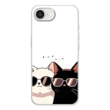 Чехол с рисунком кот на iPhone 16е (Коты в очках)