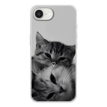 Чехол с рисунком кот на iPhone 16е (Пара котов)