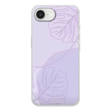 Чохол квітковий дизайн для iPhone 16e – Монстера фіолетова