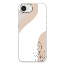 Силконовий чохол з принтом в квітах на iPhone 16e – Нюдовий дизайн