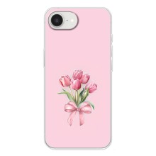 Чохол з розовим принтом для iPhone 16е (Букет квітів)