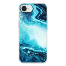 Мраморний чехол на iPhone 16е (VPrint) (Блакитний мрамор)