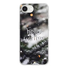 Новогодние, Праздничные Чехлы для iPhone 16е - 2024 год (Hello winter)