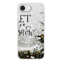 Новогодние, Праздничные Чехлы для iPhone 16е - 2024 год (Let it snow)