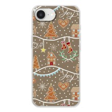 Новогодние, Праздничные Чехлы для iPhone 16е - 2024 год (Новогодние пряники)