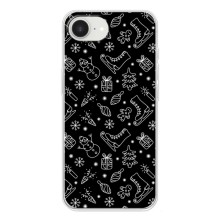 Новогодние, Праздничные Чехлы для iPhone 16е - 2024 год (Новогодний фон)