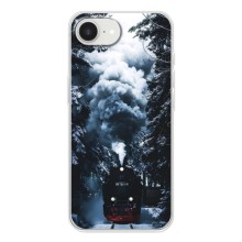 Новогодние, Праздничные Чехлы для iPhone 16е - 2024 год (Зимний поезд)
