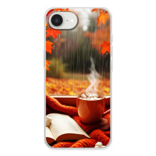 Чохол з унікальним дизайном 'Осінь з кавою' для iPhone 16e – Кава і дощ