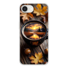 Чохол з унікальним дизайном 'Осінь з кавою' для iPhone 16e – Темна кава