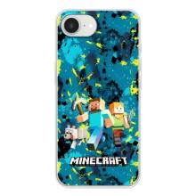 Чехлы для iPhone 16е (Персонажи Майн Крафт) – Майнкрафт