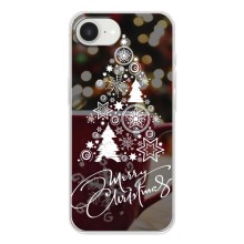 Рождественские Чехлы для iPhone 16е (VPrint) (Елочка узорная)