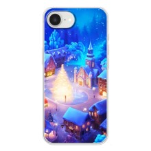 Рождественские Чехлы для iPhone 16е (VPrint) (Рождественский город)
