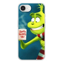 Рождественские Чехлы для iPhone 16е (VPrint) (Зеленый Гринч)