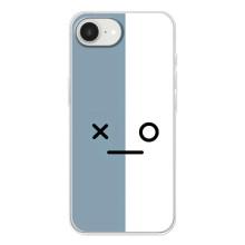 Силиконовые Чехлы (смешные стикеры) для iPhone 16е – Серо-белый