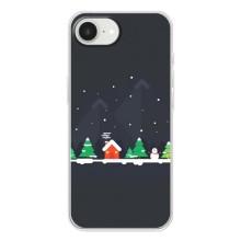 Силиконовый бампер на рождество для iPhone 16е – Город зимний