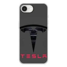 Силіконовий бампер з картинкою машини на iPhone 16е – Logo TESLA