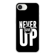 Силіконовый Чохол на iPhone 16е з картинкою НАЙК (Never Give UP)