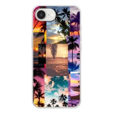 Силиконовый чехол с КАРТИНКАМИ лето для iPhone 16е (AlphaPrint) (Летний отпуск)