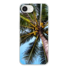 Силиконовый чехол с КАРТИНКАМИ лето для iPhone 16е (AlphaPrint) (Пальма)