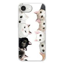 Силиконовый чехол с котиком для iPhone 16е – Коты