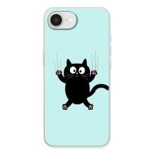 Силиконовый чехол с котиком для iPhone 16е – Падающий кот