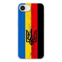 Украинские Чехлы для iPhone 16е с картинкой УПА (AlphaPrint) (Флаг УПА)