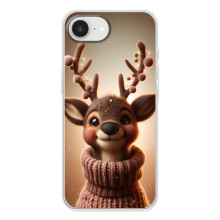 Яскравий чохол для iPhone 16e з Зимові Оленята – Олень в светрі