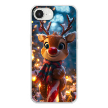 Яскравий чохол для iPhone 16e з Зимові Оленята – Олень з шарфом
