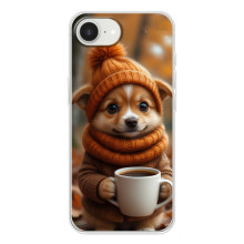 Друкований чохол 'Звірята з кавою' для iPhone 16e – Песик з кавою
