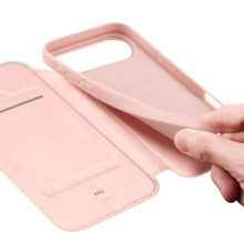 Чехол-книжка Dux Ducis с карманом для визиток для Apple iPhone 17 Air (6.5") – Rose Gold