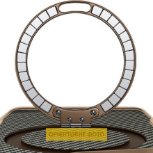 TPU+PC чохол Metal Buttons with MagSafe Carbon Ring для Apple iPhone 17 Air (6.5") – Золотий