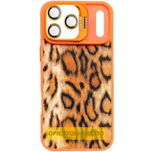 Чехол TPU+PC Wild Leopard with MagSafe and Lens для Apple iPhone 17 Air (6.5") – Оранжевый