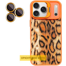 Чехол TPU+PC Wild Leopard with MagSafe and Lens для Apple iPhone 17 Air (6.5") – Оранжевый
