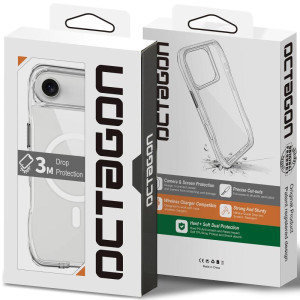 Чехол TPU Space Octagon with Magnetic Fit для Apple iPhone 17 Air (6.5") – Прозрачный