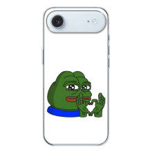 Чехлы с картинкой  Жаба Мем на iPhone 17 Air – Жаба сердечко