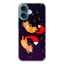 Чехлы с картинкой Лисички для iPhone 17 Air (VPrint) (Лисички космонавты)
