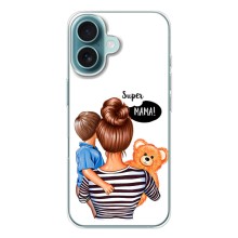 Чехол с печатью для iPhone 17 Air - (Мама с ребенком) (AlphaPrint) (Мама с сыном)
