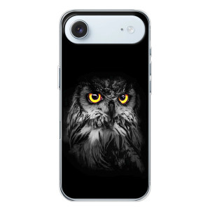 Чохли з принтом СОВИ для iPhone 17 Air – Сова на чорному