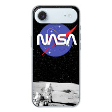 Силиконовый бампер с принтом "Наса" на iPhone 17 Air – Nasa на луне
