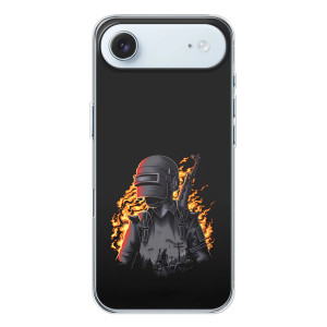 Силиконовый чехол с картинкой "Герой Pubg" на iPhone 17 Air – В огне