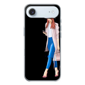 Чехол с картинкой Модные Девчонки iPhone 17 Air – Девушка со смартфоном